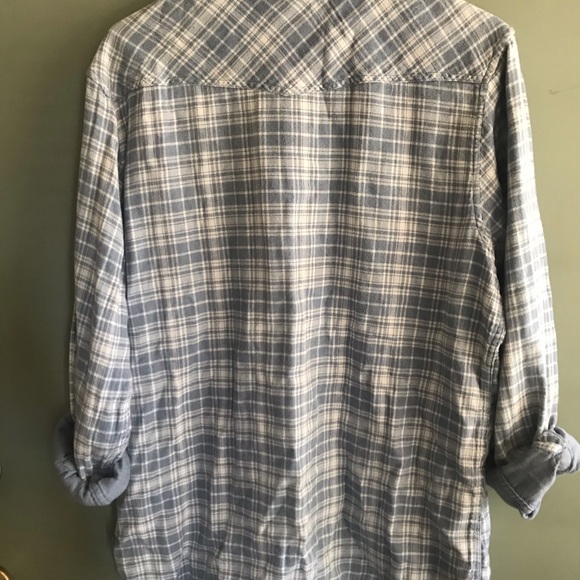🌈Billabong flannel light blue with white - Picture 2 of 4